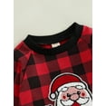 thumbnail image 5 of Bagilaanoe Newborn Baby Girl Boy Christmas Romper Sweatshirt Long Sleeve Bodysuit Elk/Santa Claus Print Pullover 3M 6M 12M 18M Infant Fall Tee Tops, 5 of 9