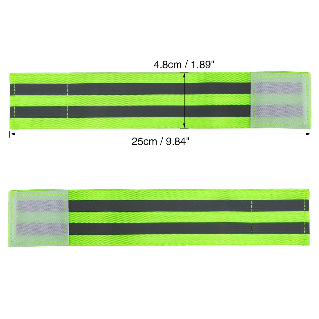 Unique Bargains 8Pcs Wrist High Visibility Night Cycling Reflector Straps Green
