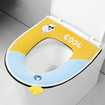 YgkuHd Toilet Seat Covers for Bathroom, Toilet cushion household zipper handle toilet seat ring Washable D Shapetoilet Seat Cushion (Multicolor)