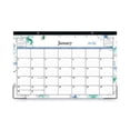 thumbnail image 2 of Lindley Desk Pad, Floral Artwork, 17 x 11, White/Blue/Green Sheets, Black Binding, Clear Corners, 12-Month (Jan-Dec): 2024 | Bundle of 5 Each, 2 of 4