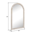 thumbnail image 6 of Pastoral Distressed White Arch Wood Wall Mirror, 6 of 6