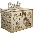 thumbnail image 3 of Wedding Reception Card Collecting Box Hollow Wooden Box Exquisite Wedding Card Gift Box, 3 of 8