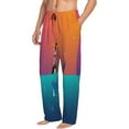 thumbnail image 3 of Kdxio Lighthouse and Whale Print Men's Sleep Pajama Pant Lounge Pants with Pockets, 3 of 8