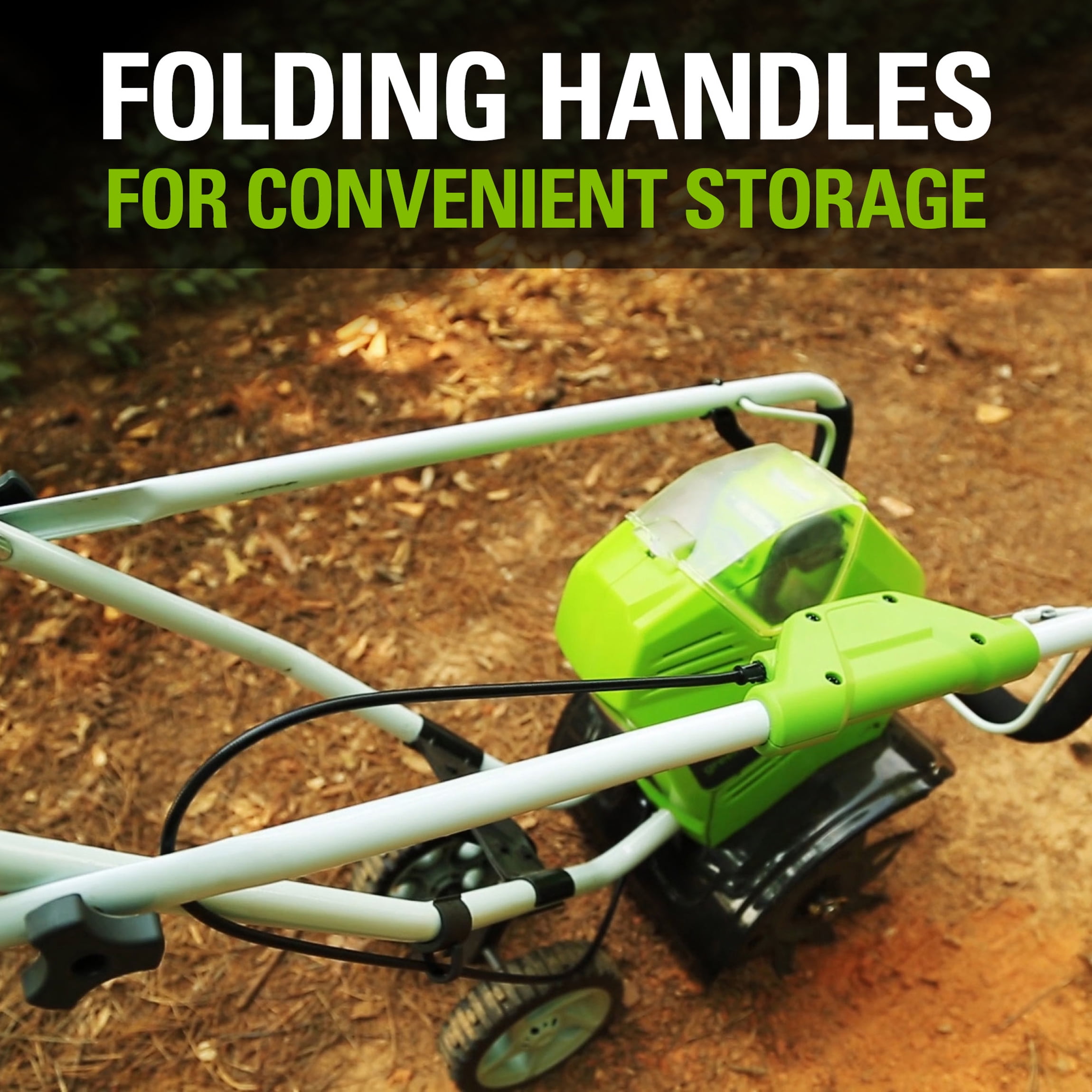 Greenworks 40V 10" Front-Tine Standard Rotating Walk-Behind Garden Cultivator, Battery Not Included 27062A