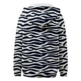 thumbnail image 5 of Bibifish Womens Hoodie Black White Zebra Print Full Zip Up Hoodie Jacket Drawstring Hood Relaxed Fit Comfy Casual Daily Wear Trendy Hoodie, 5 of 5