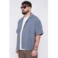 thumbnail image 3 of THICKEMS Men’s Textured Boxy Fit Resort Collar Shirt, 3 of 4
