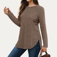 thumbnail image 2 of Towmus Long Sleeve Shirts for Women Tunic Tops for Women Loose Fit Dressy Crew Neck Pullover Basic Sweaters for Women, 2 of 5