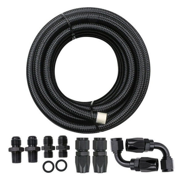 AN6 automatic transmission cooler line suitable for 4L60E 4L65E black braided hose kit-