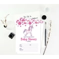 thumbnail image 5 of Inkdotpot 30 Fill In StyleBaby Shower Invitation Cards Unicorn Floral Blank Invites, 5 of 5