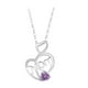 thumbnail image 1 of Collar con colgante de corazón, collar para mamá, romántico, moderno, regalos para el día de la madre, regalos para mamá, fiesta, día de San Valentín, Diamantes de imitación morados, 1 of 8