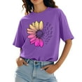 thumbnail image 4 of Outfmvch Shirts for Women,Oversized Graphic Tshirts for Women,Short Sleeve Shirts for Women,Graphic Tees,Plus Size Tops,Workout T Shirts Athletic Trendy 2025 Short Sleeve Spring Tee X1 Purple XL, 4 of 9