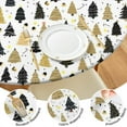 thumbnail image 4 of Gold Christmas Tree Pattern Round Fitted Tablecloth with Elastic Edge,Dining Table Cover Waterproof,Outdoor Round Tablecloth for Camping,Dining,Indoor and Outdoor, 4 of 7
