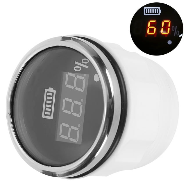 Tbest Car Repair Tool Auto Repair Tool 52MM/2in Battery Digital Gauge Waterproof Anti‑Fog Meter 12V With Smart Alarm For Ships/