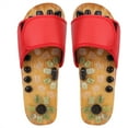thumbnail image 1 of Zapatillas masajeadoras de pies, zapatos de masaje con suela dura y adoquines (rojo 39), 1 of 8