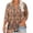 OrangeB, variant on Plus Size Tops for Women 3/4 Sleeve Shirts Tunic Tops Casual Printed V-Neck Blouse Fashionable And Comfortable Top (Size:L-5XL)