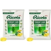 Ricola Max Throat Care Cool Peppermint Large Bags  Cough Suppressant Drops  Dual Action Liquid Center  Soothing Long-Lasting Relief - 34 Count Pack of 2
