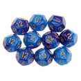 thumbnail image 2 of 10 dados poliédricos de 12 caras D12 para juegos de mesa de Dungeons and Dragons Azul púrpura, 2 of 7