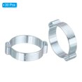 thumbnail image 3 of Unique Bargains 30 Pack 31-34mm Double Ear Hose Clamp, Galvanized Steel Crimp Rings, 3 of 6