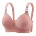 thumbnail image 2 of SMihono Bras for Women No Underwire Wireless Bras - Seamless Push Up Full Coverage Solid Bralettes Comfortable Everyday Bra Pink M US(6), 2 of 9