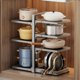 thumbnail image 1 of Organizador de Sartenes y Ollas Altura Ajustable Organizador de Tapas de Ollas Materiales de Metal Porta Sartenes de Cocina Impermeable y Antioxidante Estante Soporte Separador Negro, 1 of 4