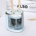 thumbnail image 2 of kjfeif Electric Pencil Sharpener Double Hole Portable Pencil Sharpener Battery Operated,Student Supplies Pencil Sharpener(/2.76×2.95×2.76inch), 2 of 6