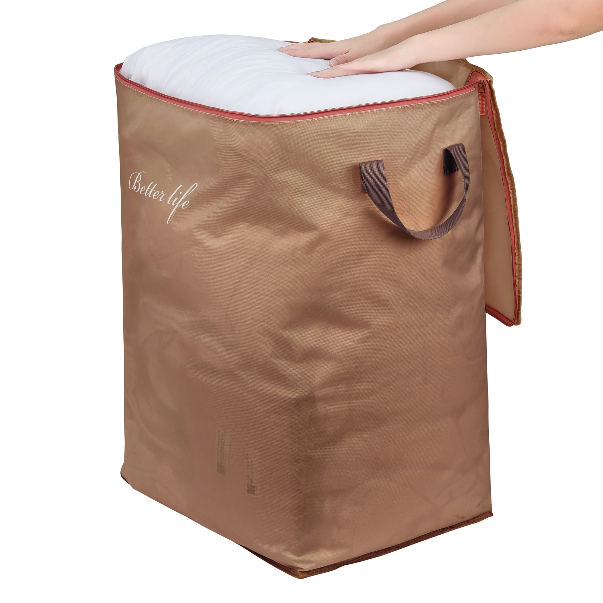 Unique Bargains 1 Pack Clothes Storage Bags Moving Bags Coffee 55*20*28in