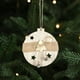thumbnail image 1 of Set de adornos de madera para Navidad - Figuras de estrellas, ciervos, árboles y calcetines pintadas de blanco - Decoración colgante de 5 piezas para árbol y hogar, 1 of 6