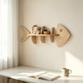 thumbnail image 7 of Novelty Wall Shelf Wooden Fish Skeleton Display Rack for Living Room Bedroom Bathroom Beach Coastal Home Decor by PALIFEUR, 7 of 7