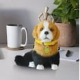 thumbnail image 5 of Simulation pet dog toy, lifelike furry barking collectible puppy figurine for home office décor, realistic plush companion gift with soft faux fur, 5 of 6