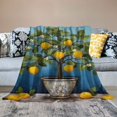 thumbnail image 2 of Fenyluxe Lemons Flowers Print Throw Blanket Lightweight Soft Blanket for All Seasons - Bed Sofa Living Room Decor 60x80in, 2 of 6