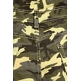 thumbnail image 6 of Womens Vintage Wash Straight Leg Denim Overalls with Pocket Bib, Green Camouflage, XX-Large, 6 of 7