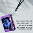 thumbnail image 5 of JTCASES for Samsung Galaxy Z Flip5 Case, Heavy Duty Protection Magnetic Car Mount Rotating Stand [Slide Camera Window] Rugged Shockproof Anti-fall Shell for Z Flip5, Purple, 5 of 9