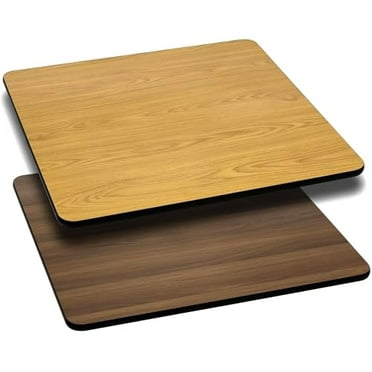 Soro Essentials- 36''x 36'' Wood Square Table Top with Oak or Walnut Reversible Top- Laminate Reversible Table Top for Home Dining Office Boardroom Living Room and Commercial