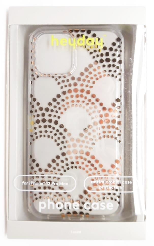 Heyday Phone Bumper Case for Apple iPhone 12 Pro Max - Gold Scallop Dot