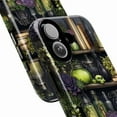 thumbnail image 2 of Witchy Potion Shelf iPhone Case, Gothic Cottagecore Aesthetic Halloween Protective Cover, Green Elixir & Skull Bookshelf Design for iPhone 16 15 14 13 12 11 Pro Max Plus Mini, 2 of 6
