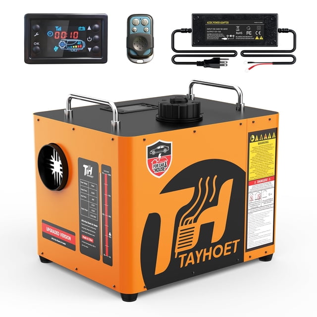Calentador diésel TAYHOET 8KW 12V/24V/110V 9L con control remoto LCD naranja