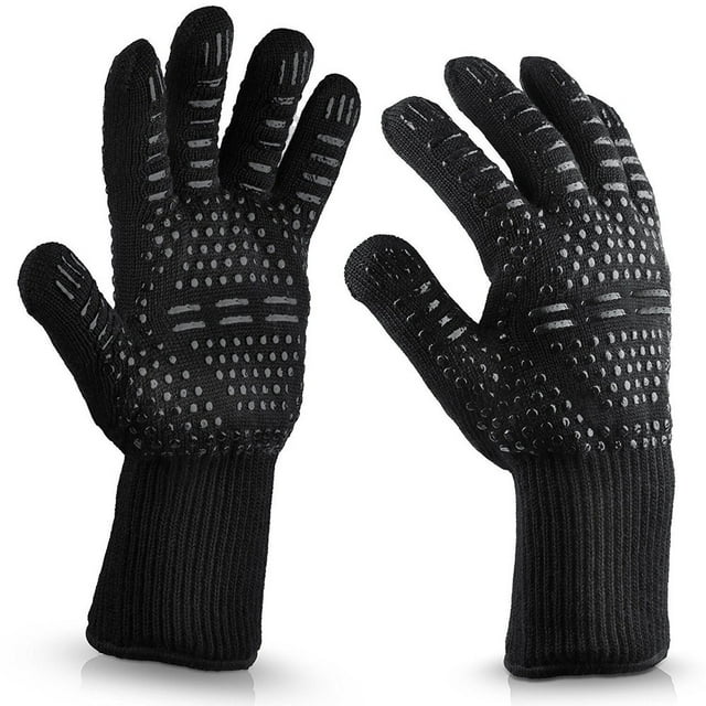 Gants de Cuisson pour Barbecue Chauds, Résistants à la Chaleur Extrême, Gants de Soudage au Four