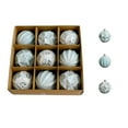 thumbnail image 2 of Xuniizn Christmas Ornaments Set - 9pcs Antique 8CM Christmas Set Christmas Scene Layout Christmas Tree Decoration Hanging Box Pendant, Light Blue, 2 of 6