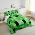 thumbnail image 3 of Feelyou Pixel Grid Miners Bedding Comforter Set, Cartoon Gaming Gamer Twin Comforter Sets, Teens Kids Boys Girls Reversible Bedding Set, Lightweight Room Decor, 2 Pieces, 3 of 8