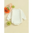 thumbnail image 4 of Wassery Baby Boys Girls Fall Clothes Infant Halloween Sweatshirt Rompers Long Sleeve Pumpkin Print Sweatshirt Jumpsuit 0-24 Months, 4 of 8