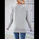 thumbnail image 5 of Camisa de Larga con Puños Abotonados para Mujer, Suéter Informal de Otoño, Moda Gris S, 5 of 10