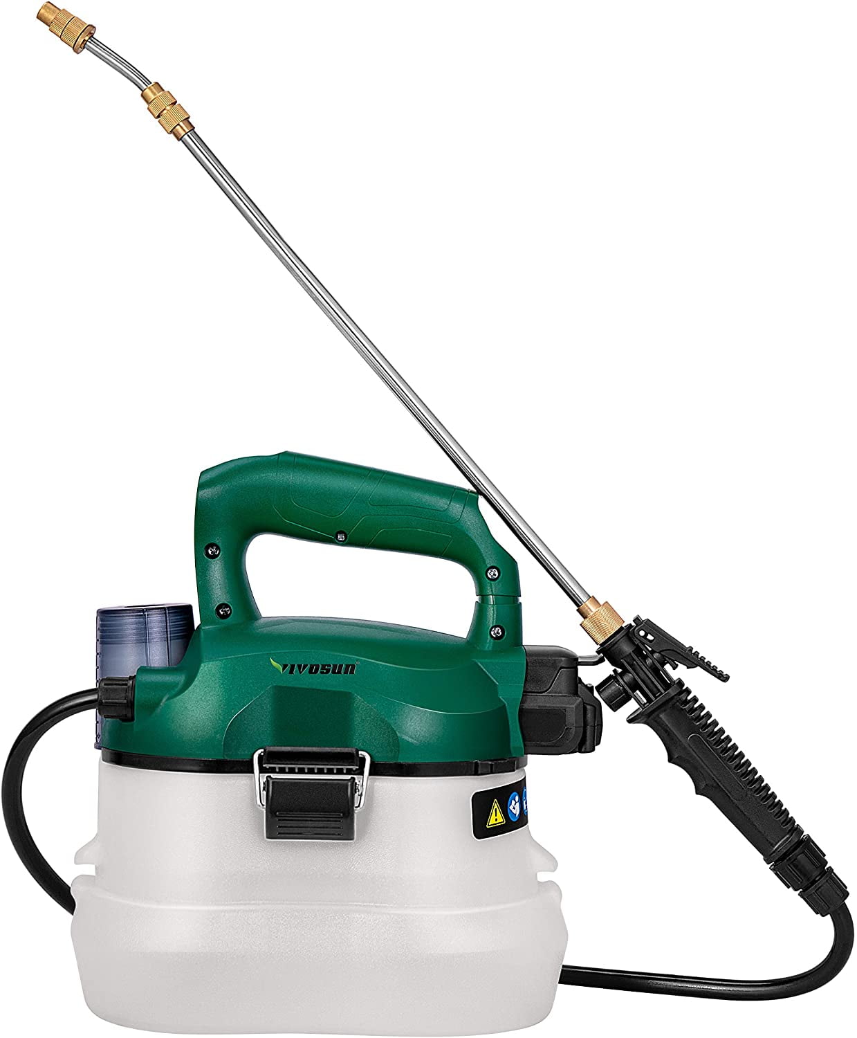 Vivosun 1gallon Battery Powered Handheld Sprayer Electric Pump Sprayer With Adjustable Nozzles Walmart Com