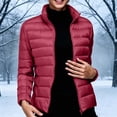thumbnail image 2 of KICILVS Puffer Jacket Womens Lightweight Packable Quilted Coat Stand Collar Zip Up Down Jacket Warm Winter Outerwear, 2 of 7