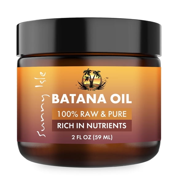 Sunny Isle Pure Batana Oil For Hair Growth - From Honduras, Organic, Unrefined, Moisturizing - 2 fl oz