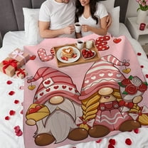 Steadline Flannel Valentine's Day Blanket - Extra Soft Fleece Throw for Sofa and Bed, Warm Holiday Decoration with Romantic Design