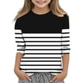 thumbnail image 1 of Zpanxa T-Shirts Garçons Imprimé d'Intérêt Manches 3/4 Col Rond Haut T-Shirts Graphique Amusant avec Polyester Spandex 7 Ans, 1 of 4
