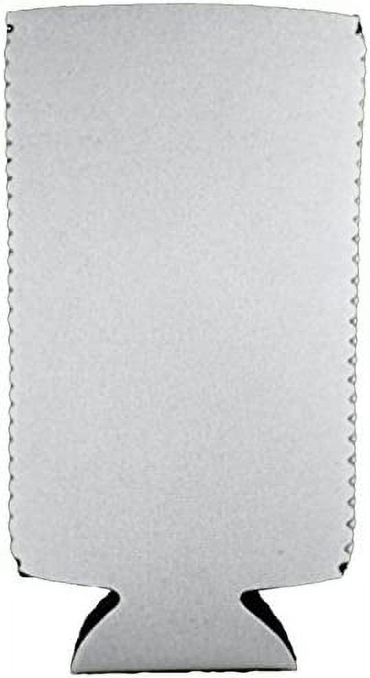 Blank Neoprene Collapsible Slim Can Coolie (12 Pack, White)