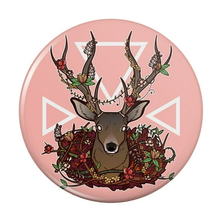 

Deer Head Floral Kitchen Refrigerator Locker Button Magnet