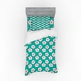 thumbnail image 1 of Ambesonne Floral Bedding Set 3 Pcs, Simple Garden Flower Motifs, Twin, Pale Pink Turquoise, 1 of 3