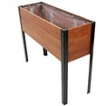 thumbnail image 3 of Sunnydaze 36.75" x 12.75" x 31" Brown Acacia Wood Rectangular Raised Garden Bed with Legs, 3 of 11